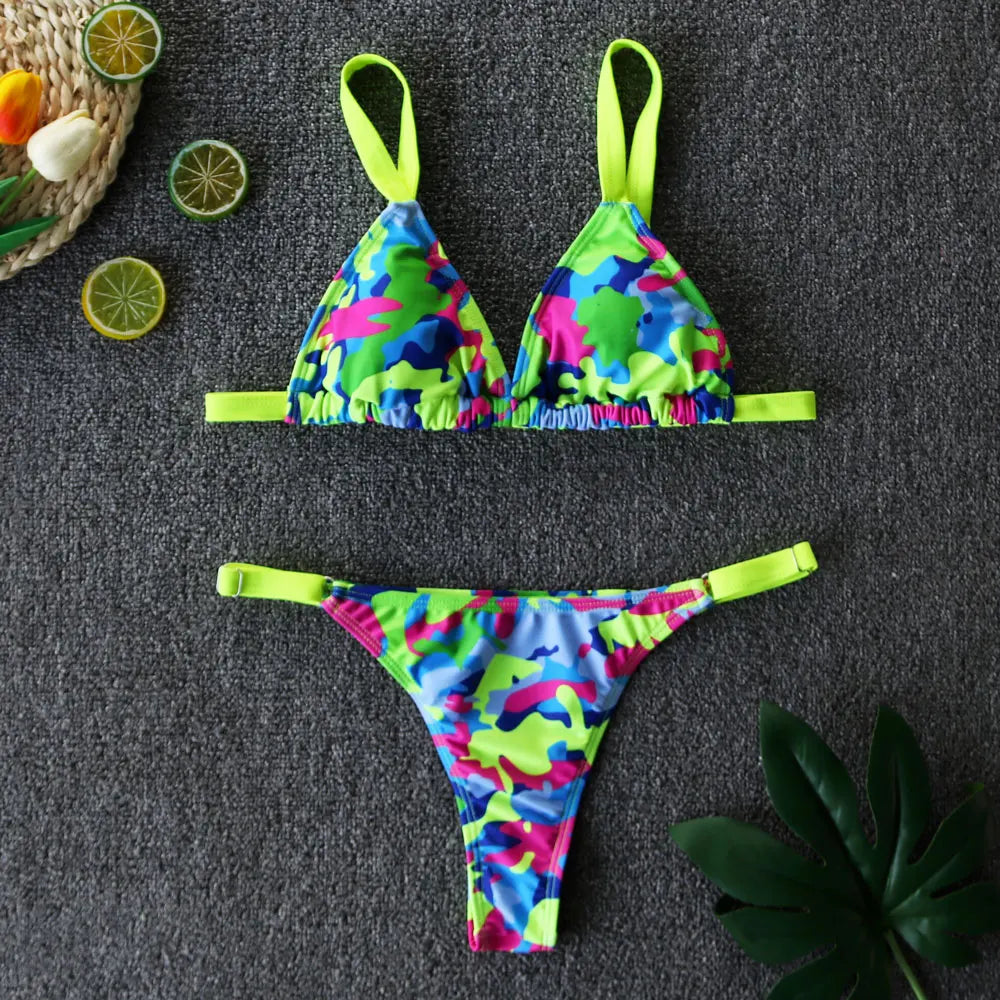 Gypsy Wave Rider Stylish Print Bikini Set