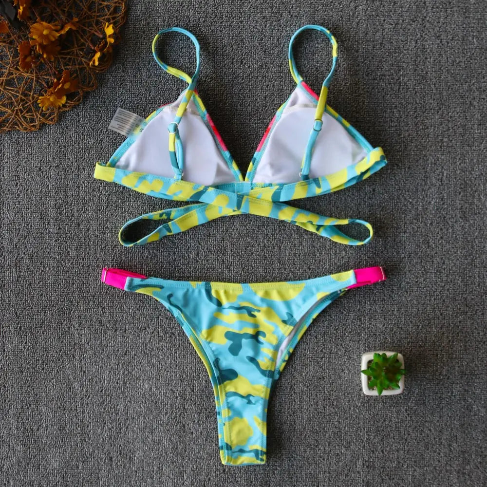 Gypsy Wave Rider Stylish Print Bikini Set