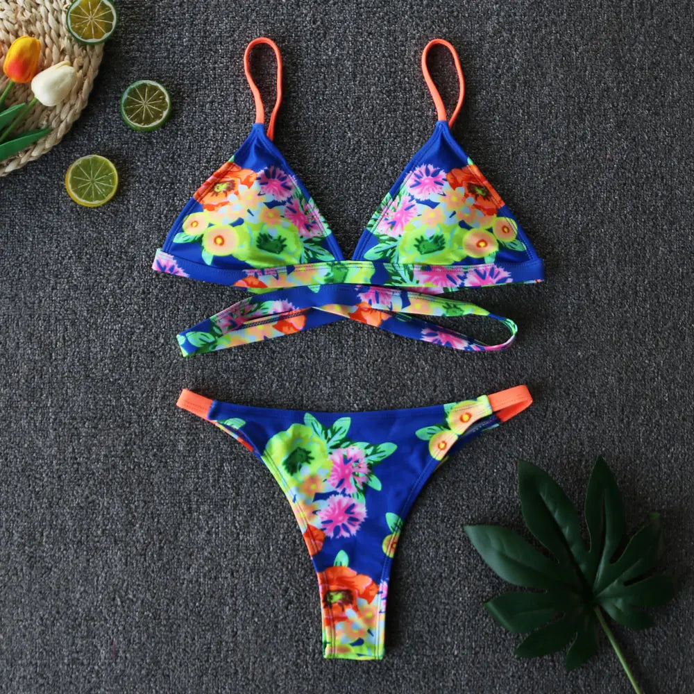 Gypsy Wave Rider Stylish Print Bikini Set
