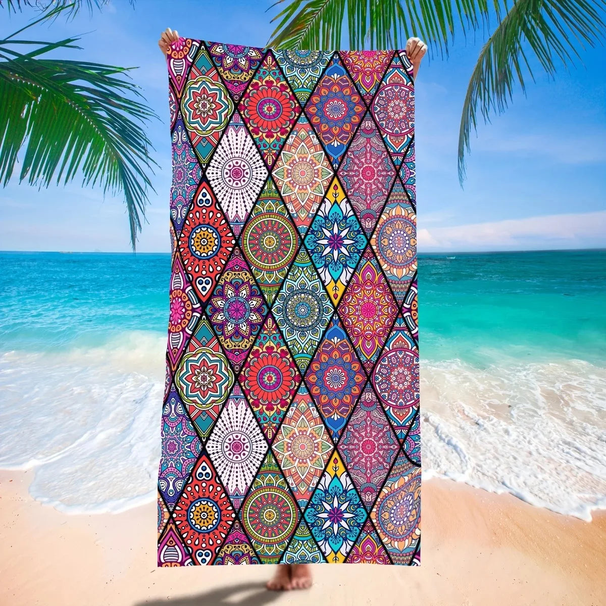 Microfiber Beach Towel - Soft, Absorbent, Quick-drying