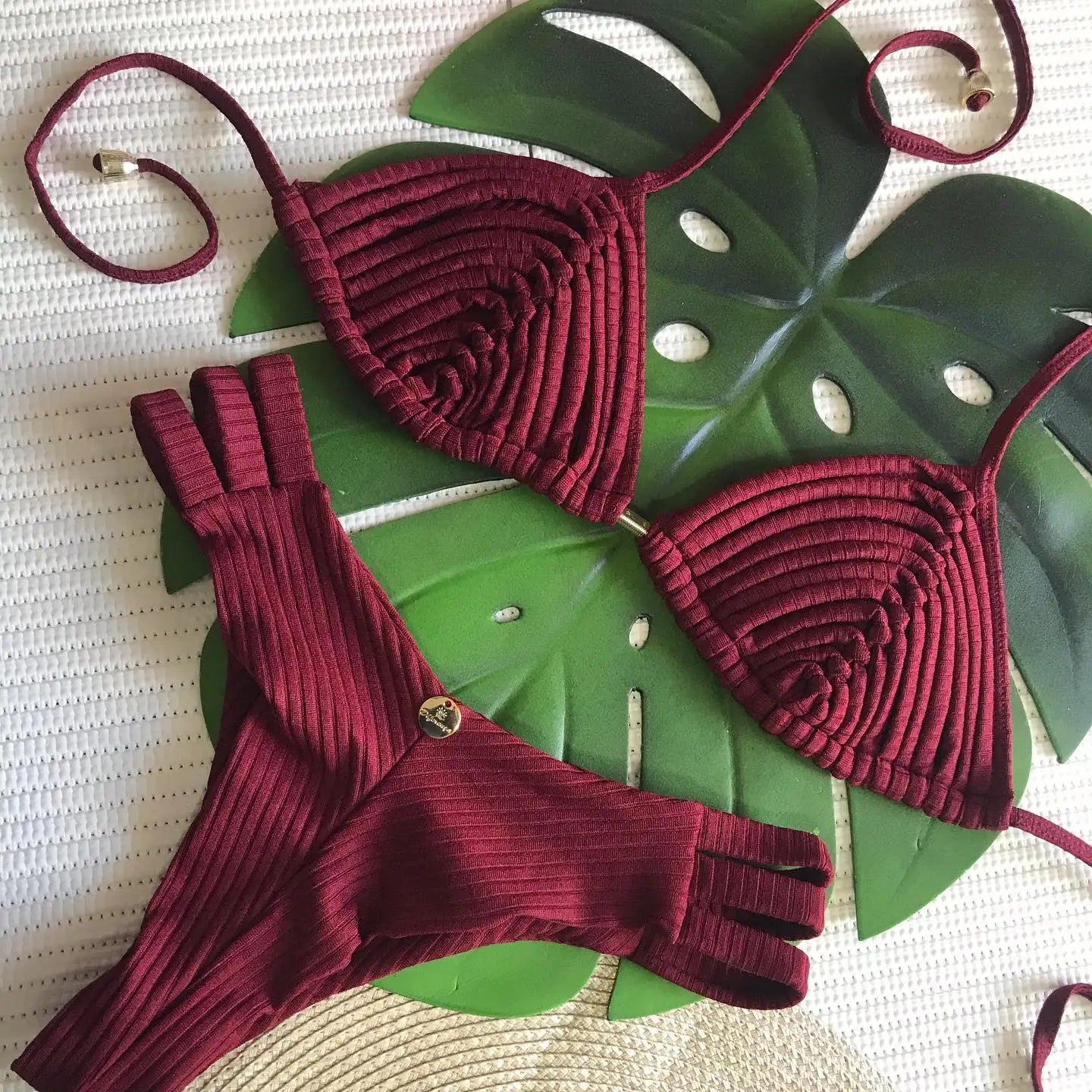 Boho Billow String Brazilian Bikini
