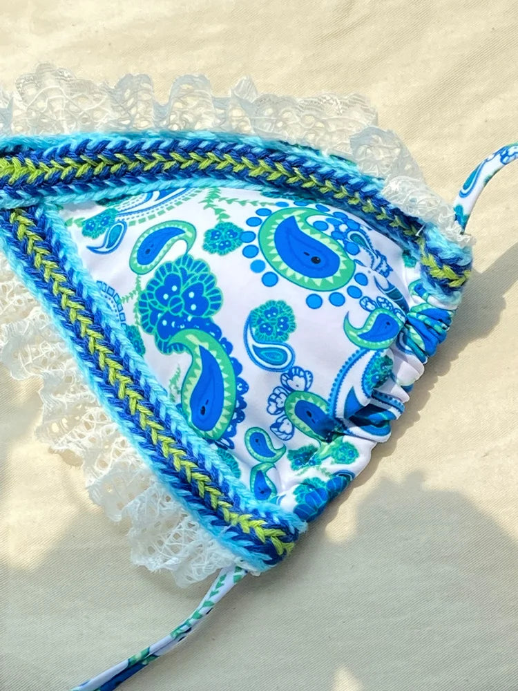 Tropic Tapestry Lace Bandana Bikini Set