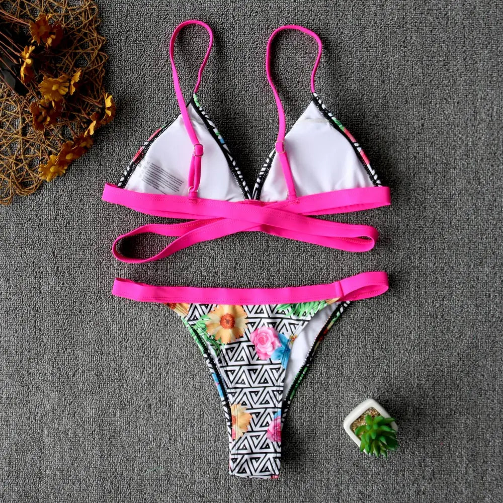 Gypsy Wave Rider Stylish Print Bikini Set