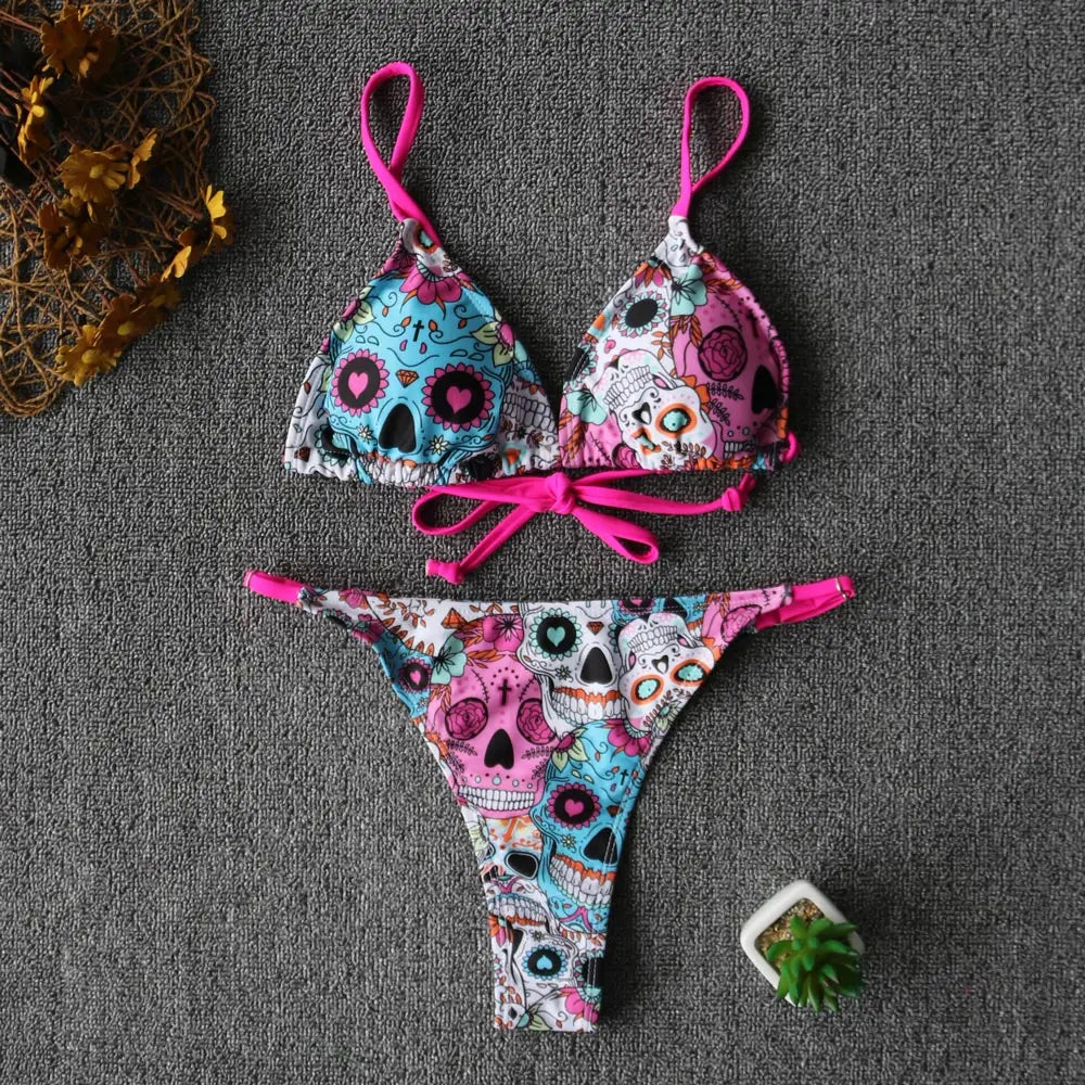 Gypsy Wave Rider Stylish Print Bikini Set