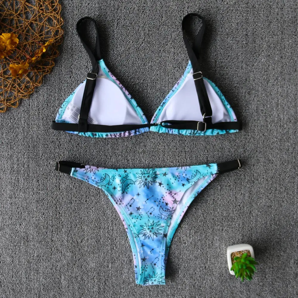 Gypsy Wave Rider Stylish Print Bikini Set