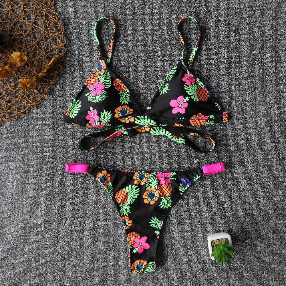 Gypsy Wave Rider Stylish Print Bikini Set