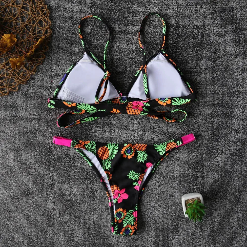Gypsy Wave Rider Stylish Print Bikini Set