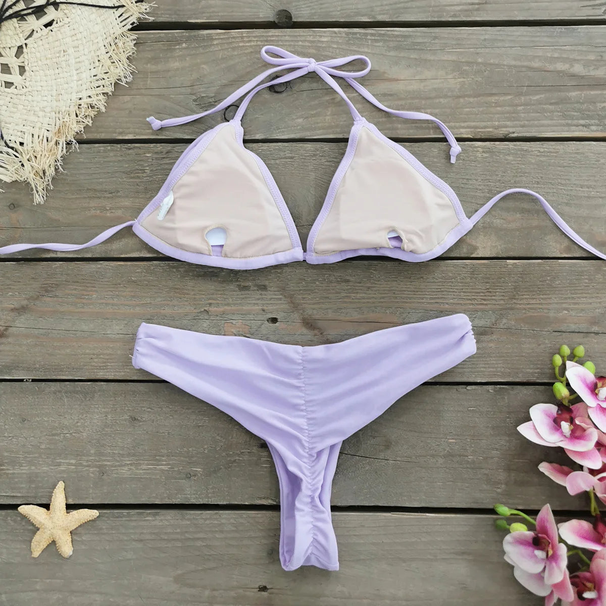 Boho Billow String Brazilian Bikini