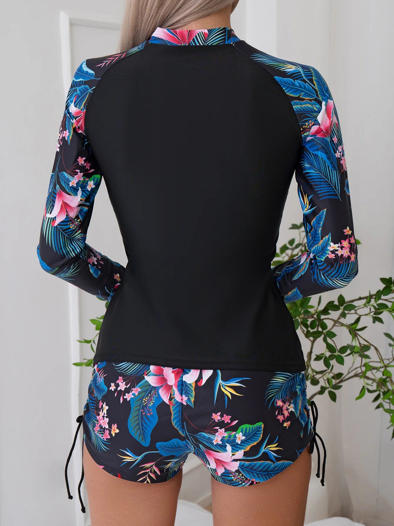 Surfside Saffron Long Sleeve Zipper up Two Piece