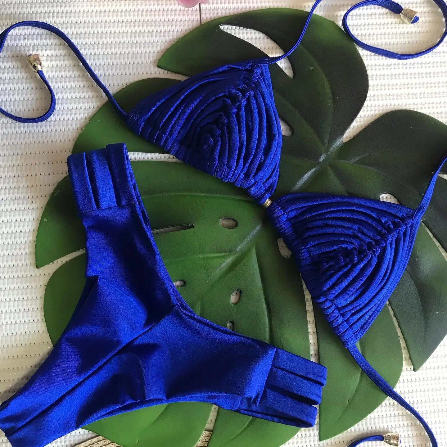 Boho Billow String Brazilian Bikini