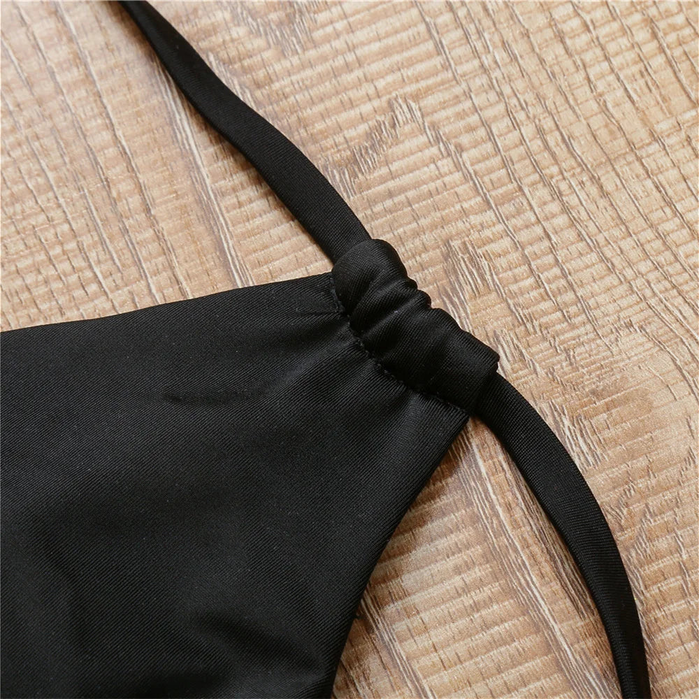 Boho Break Backless Bikini Hollow Out One-Piece