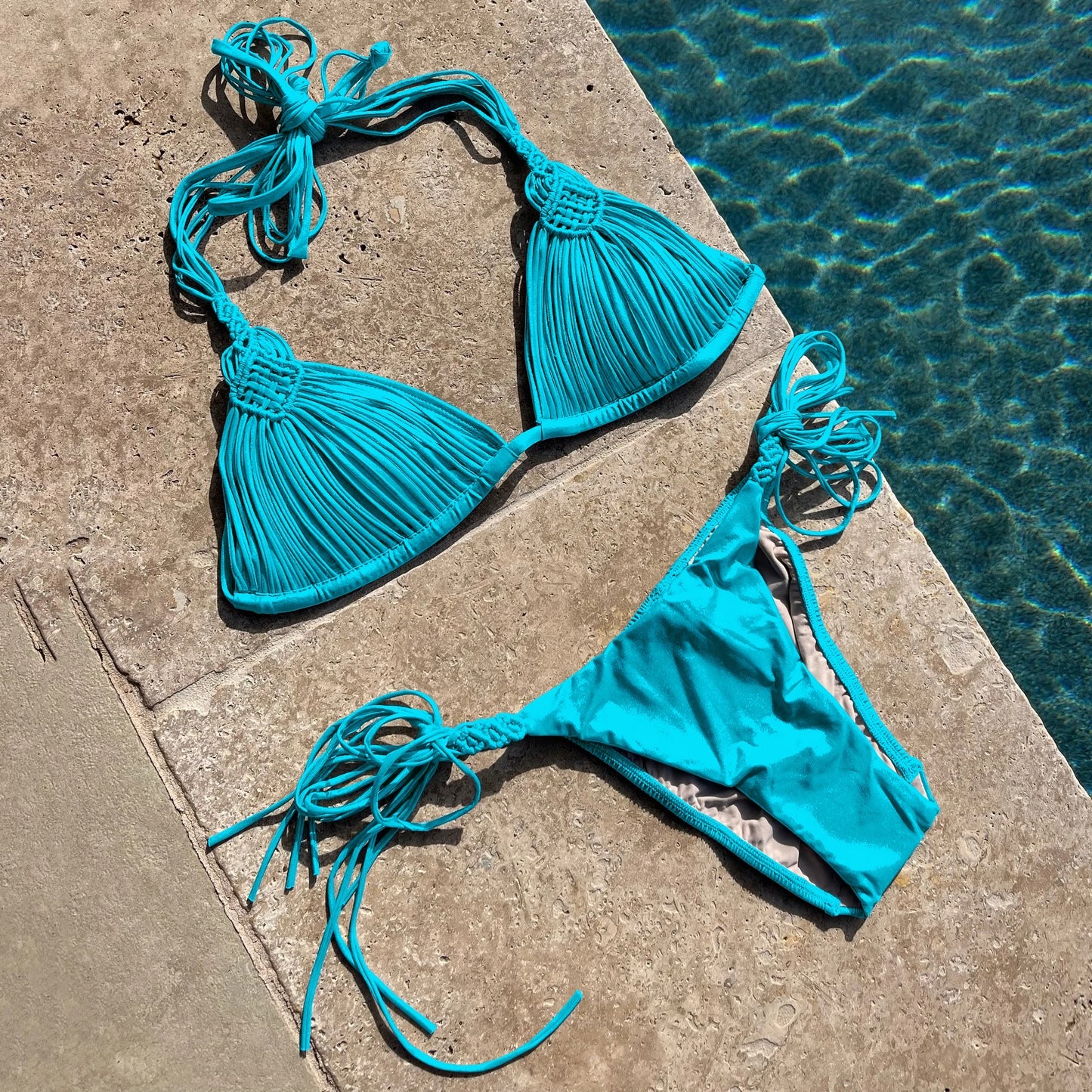 Boho Billow String Brazilian Bikini