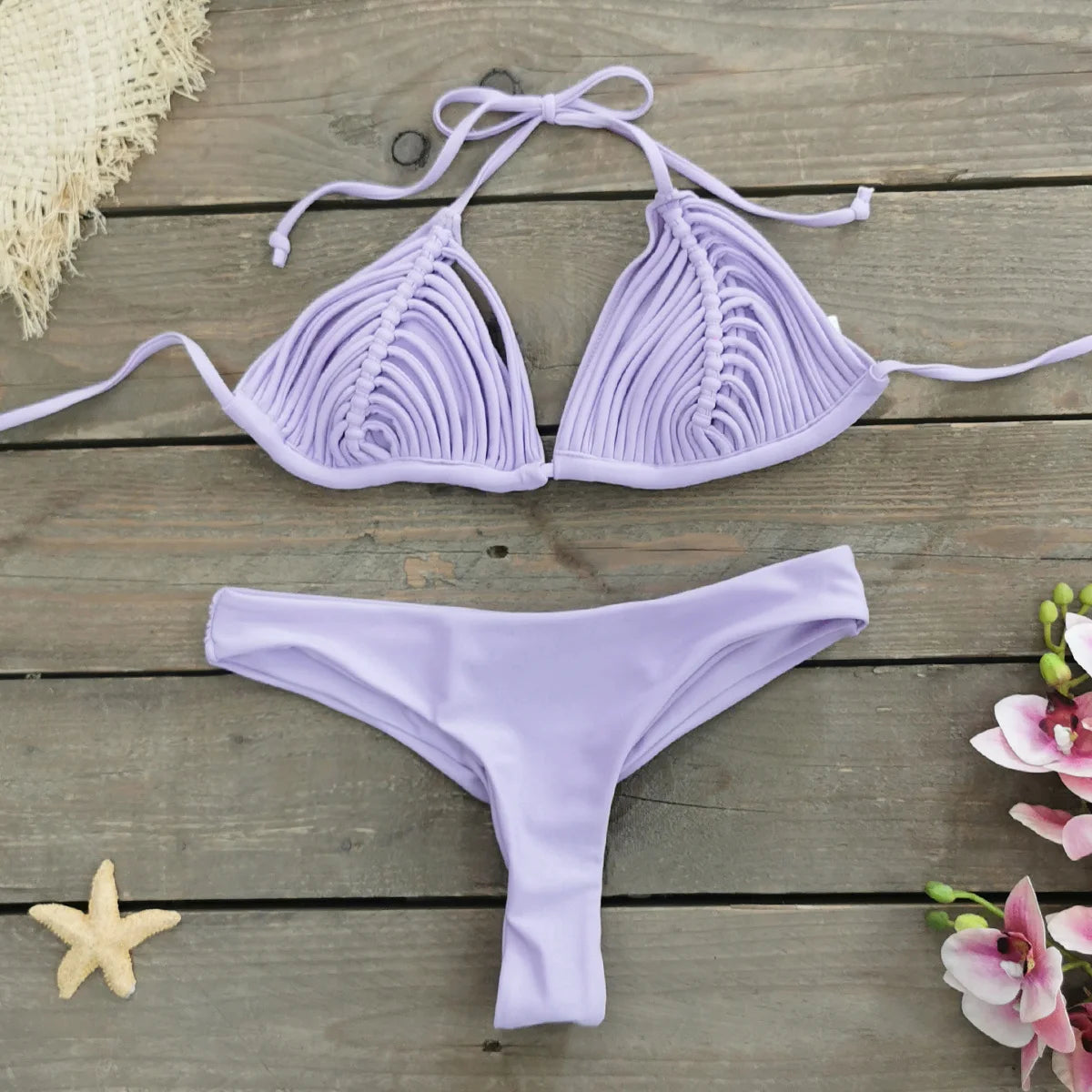 Boho Billow String Brazilian Bikini