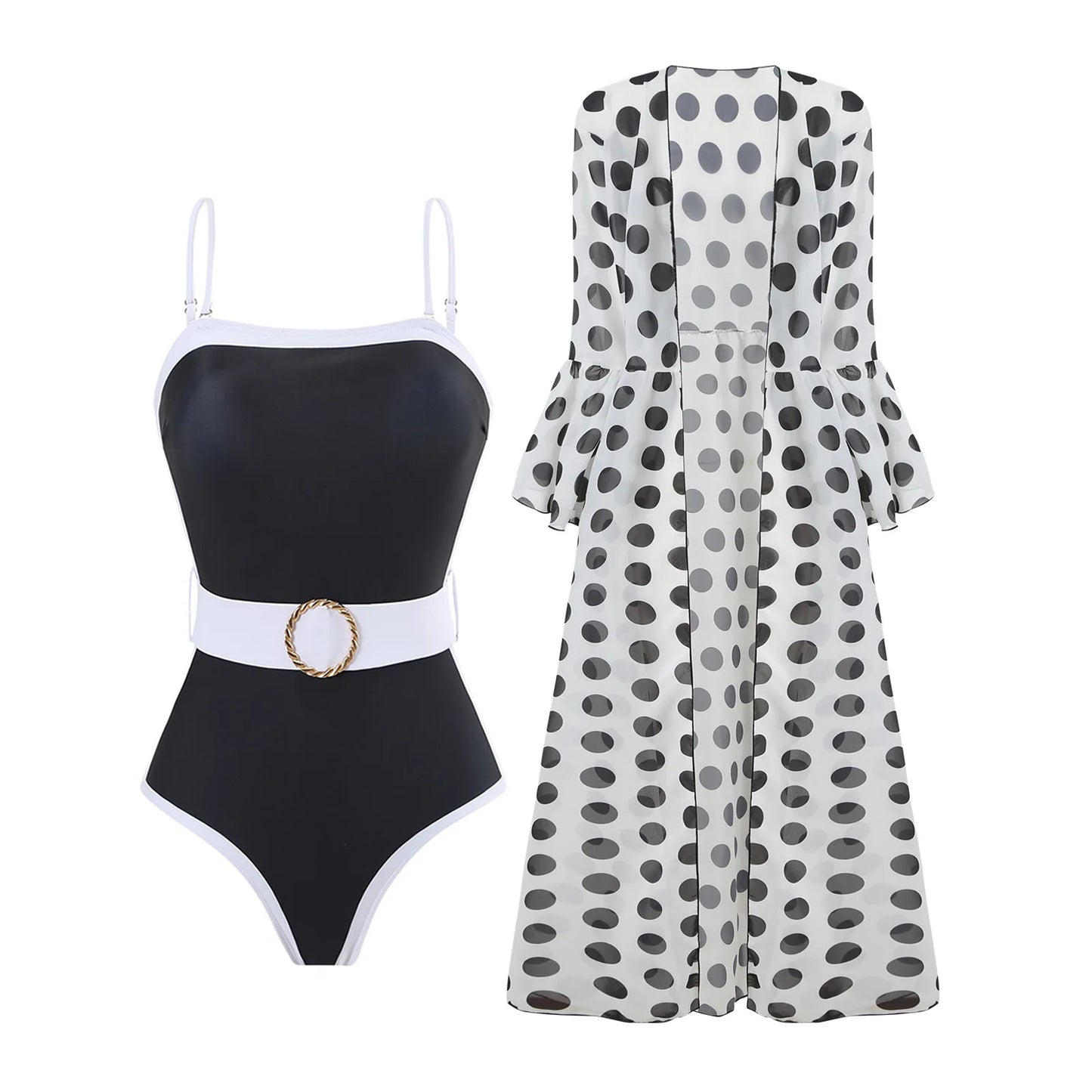 Sahara Shimmer One-Piece with Wrap