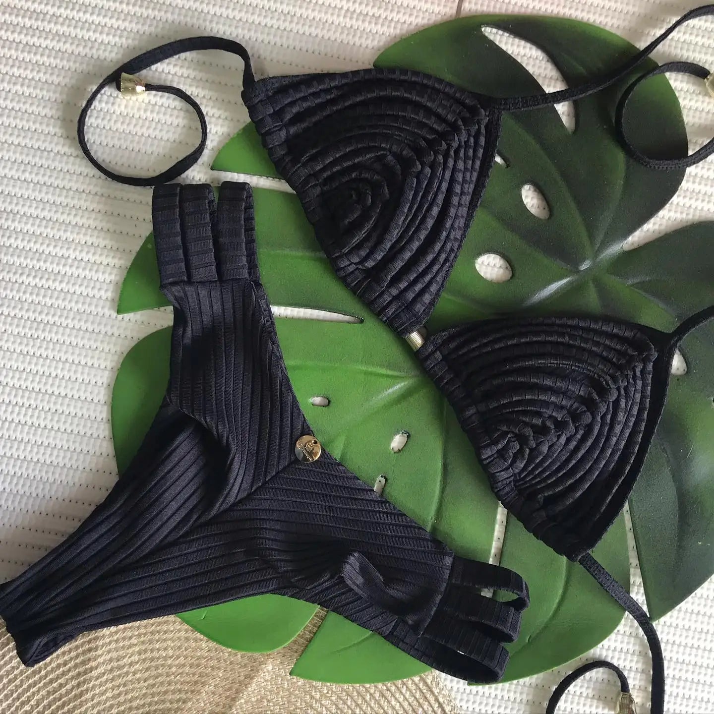 Boho Billow String Brazilian Bikini