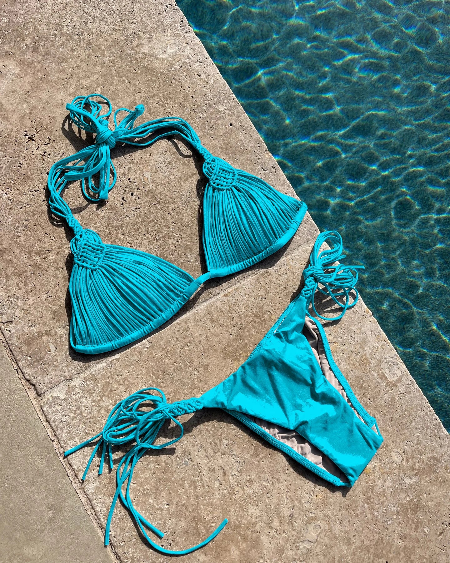 Boho Billow String Brazilian Bikini