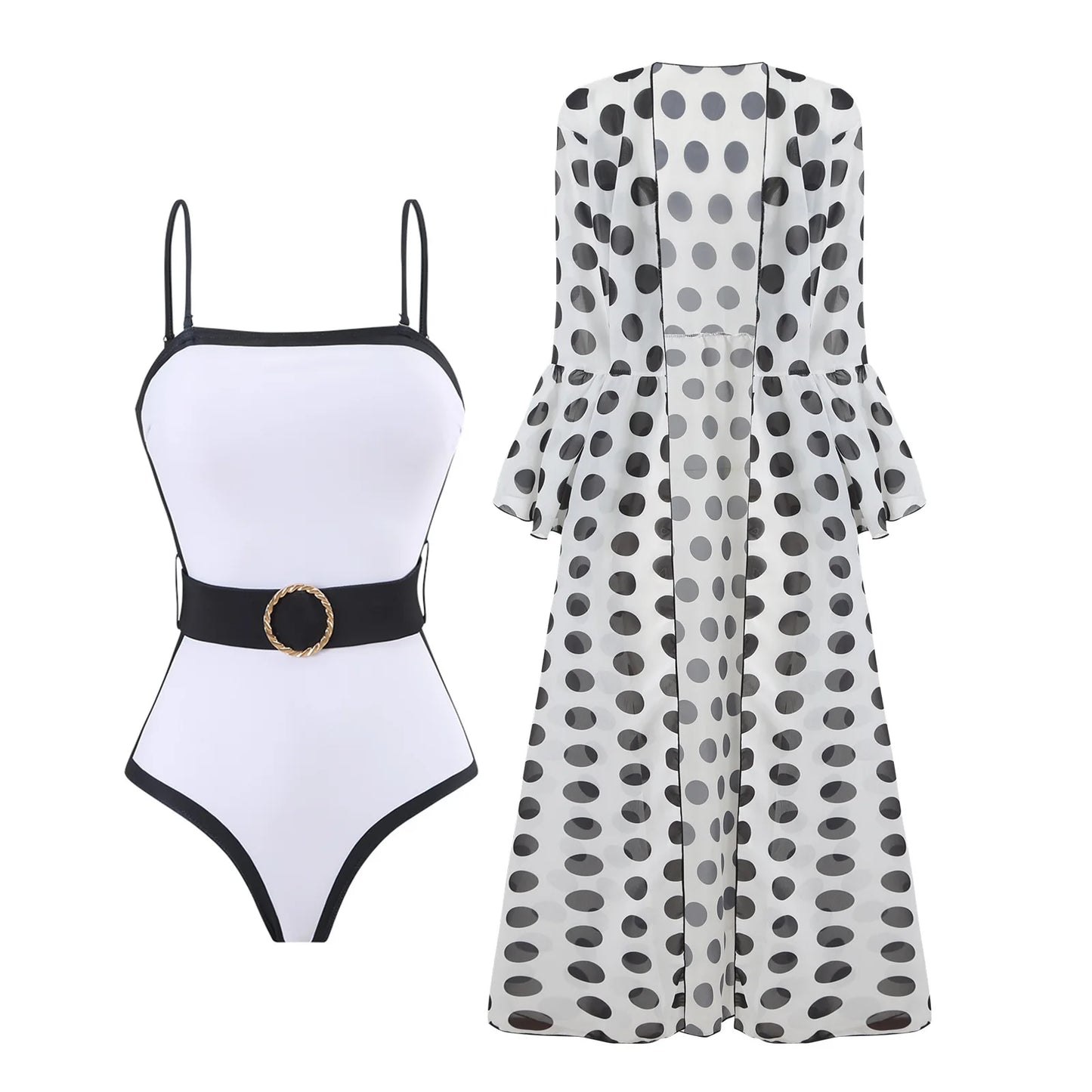 Sahara Shimmer One-Piece with Wrap